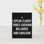 私は流話ちょうな3クッションのビリヤードと皮肉 カード (黄色い花)