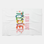 私は流話流な幼児 – ママ、デイケア先生ギフト キッチンタオル (横)