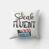 私は流話流な映画の引用文おもしろいのクラッパーボード クッション (裏面)