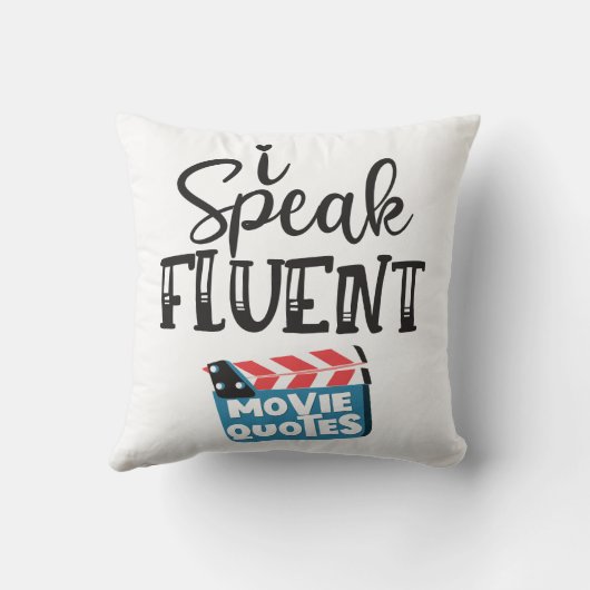 私は流話流な映画の引用文おもしろいのクラッパーボード クッション (裏面)