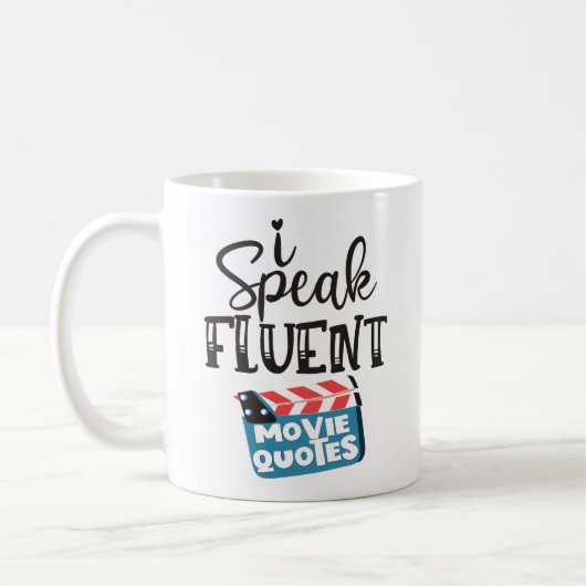 私は流話流な映画の引用文おもしろいのクラッパーボード コーヒーマグカップ (左)