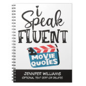 私は流話流な映画の引用文おもしろいのクラッパーボード ノートブック (正面)