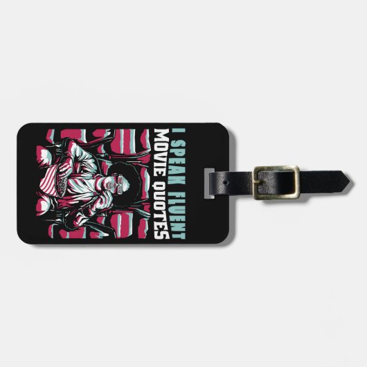 私は流話流な映画引用文 ラゲッジタグ (正面横)