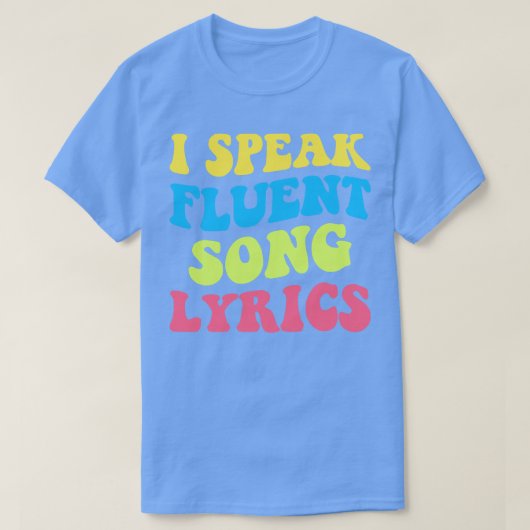 私は流話流な歌の歌詞の音楽ラヴIV Tシャツ (デザイン正面)