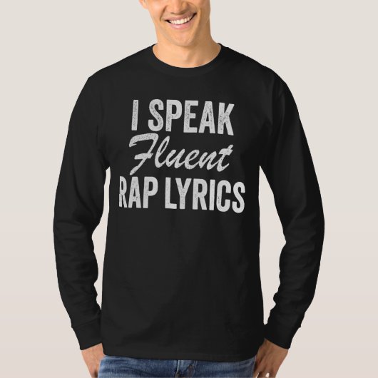 私は流話流な歌詞ラップの歌ラッパー音楽Vin Tシャツ (正面)