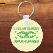 私は流話流な皮肉のキーチおもしろいェイン キーホルダー (正面)