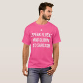 私は流話流に滑つるらか皮肉をおもしろい言う Tシャツ (正面フル)