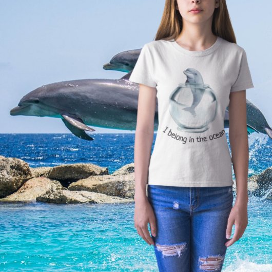 私は海に所属している戦車イルカ Tシャツ