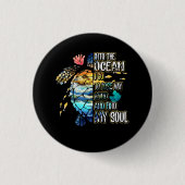 私は海に私の心を失い、私の存在を見つけるために行く 缶バッジ (正面)