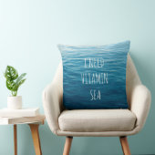 私は海の背景が付いているビタミンの海の枕を必要とします クッション (椅子)