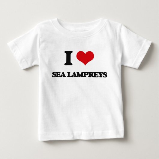 私は海ヤツメウナギを愛します ベビーTシャツ (正面)