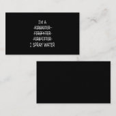 私は消防士おもしろいで水火を噴霧 名刺 (正面/裏面)