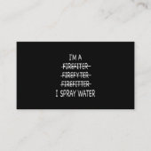 私は消防士おもしろいで水火を噴霧 名刺 (正面)