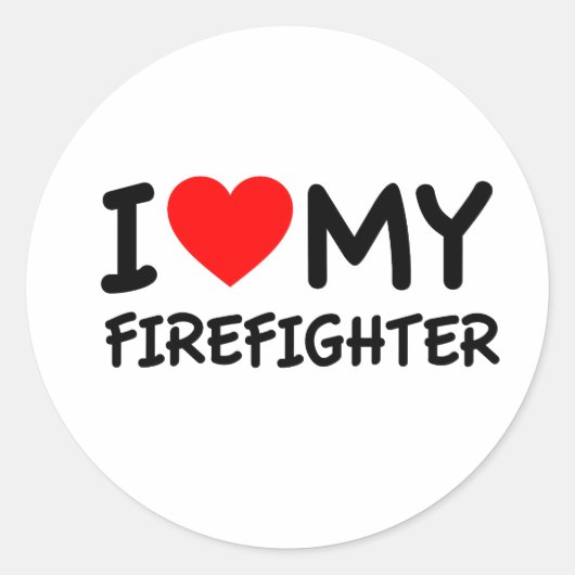 私は消防士が大好きだ ラウンドシール (正面)