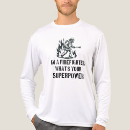 私は消防士です あなたのスーパーパワーは何ですか トライブレンドＴシャツ