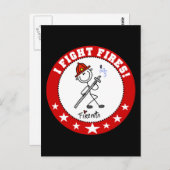 私は消防士と戦う ポストカード (正面/裏面)