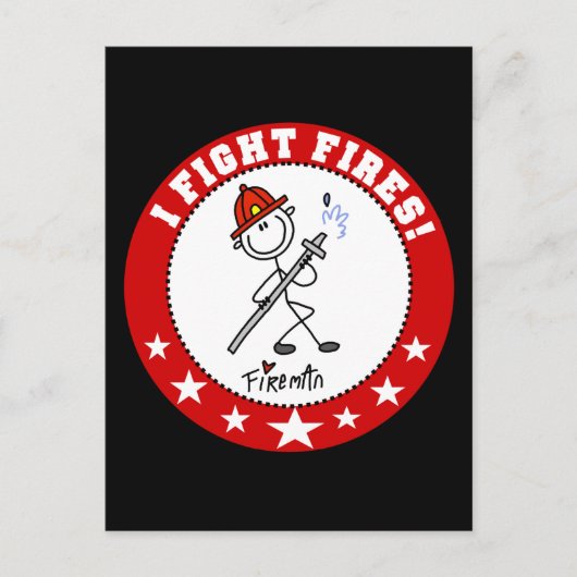 私は消防士と戦う ポストカード (正面)