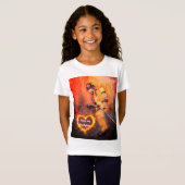 私は消防士の子供の男の子の女の子Tシャツが大好き Tシャツ (正面フル)