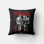 私は消防士パパ クッション (裏面)