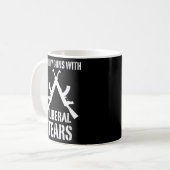 私は涙を流して私の銃自由主義のを油しおもしろいた2ndの修正 コーヒーマグカップ (正面左)