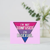 私は混乱していない、私はバイセクシャルである ポストカード (スタンド正面)
