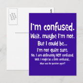 私は混乱している… ポストカード (正面/裏面)