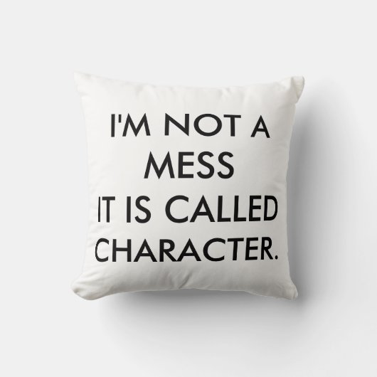 私は混乱ではないです! ふっかりした装飾の装飾用クッション クッション (正面)