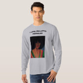 私は混血児の女性を愛します Tシャツ (正面フル)