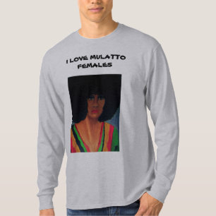 私は混血児の女性を愛します Tシャツ