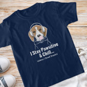 私は温和で落ち着いて…ビーグルおもしろい犬 Tシャツ