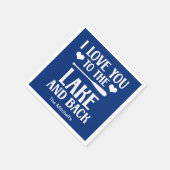 私は湖とバックにあなたを愛する – キャビンコテージ スタンダードカクテルナプキン (角)