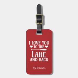 私は湖とバックにあなたを愛する – 引用文 航海の ラゲッジタグ