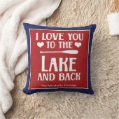 私は湖とバックにあなたを愛する – Valentines Day T クッション (ブランケット)
