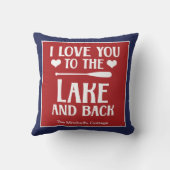 私は湖とバックにあなたを愛する – Valentines Day T クッション (裏面)