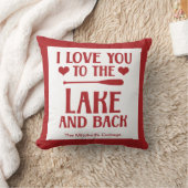 私は湖とバックにあなたを愛する – Valentines Day T クッション (ブランケット)