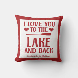 私は湖とバックにあなたを愛する – Valentines Day T クッション