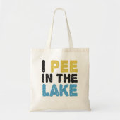 私は湖ハイキングのおもしろいアウトドアトリップギフトで見る トートバッグ (正面)