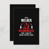 私は溶け込み屋で愚かな事は直せない |ウェルダー愛好者の贈り物 サンキューカード (正面/裏面)