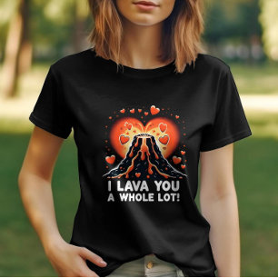 私は溶岩あなた全体のロマン火山の表現 Tシャツ