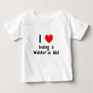 私は溶接工の子供のTシャツであることを愛します ベビーTシャツ