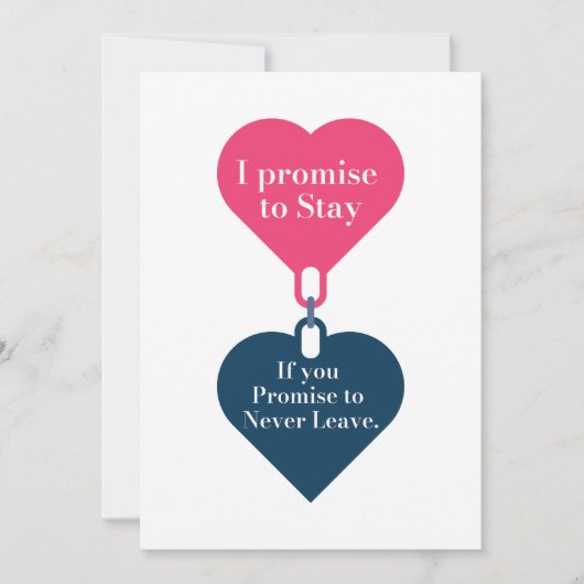 私は滞在することをもし約束し、あなたは決して離れいない。 シーズンカード (正面)