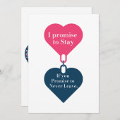 私は滞在することをもし約束し、あなたは決して離れいない。 シーズンカード (正面/裏面)
