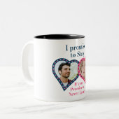 私は滞在することをもし約束し、あなたは決して離れいない。 ツートーンマグカップ (正面左)