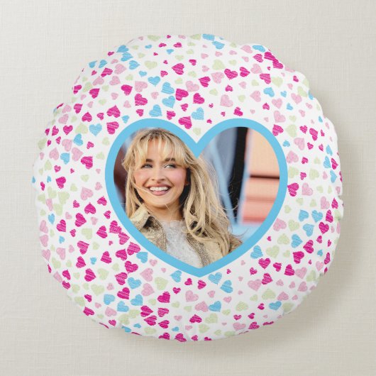 私は滞在することをもし約束し、あなたは決して離れいない。 ラウンドクッション (正面)