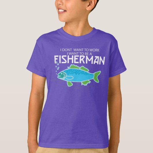 …私は漁師になりたいと思います -- 子供のTシャツ Tシャツ (正面)