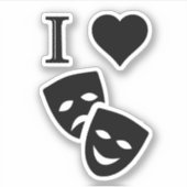 私は演劇が大好き シール (正面)