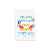 私は演劇のステージ部長の贈答品 カード (正面/裏面インサイチュ)