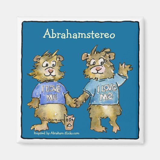 私は漫画のハムスターかわいい磁石が大好き マグネット (正面)