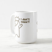 私は漫画牛マグを知っていません コーヒーマグカップ (正面左)