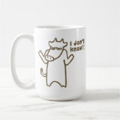 私は漫画牛マグを知っていません コーヒーマグカップ (左)